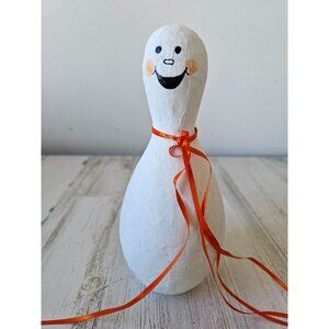 Duck pin ghost vintage BCC 1991 bowling pin Halloween decor unique